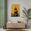 Woman Adoring The Sun Travel Poster