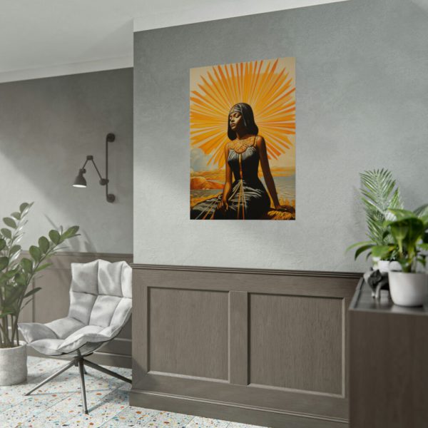 Woman Adoring The Sun Travel Poster