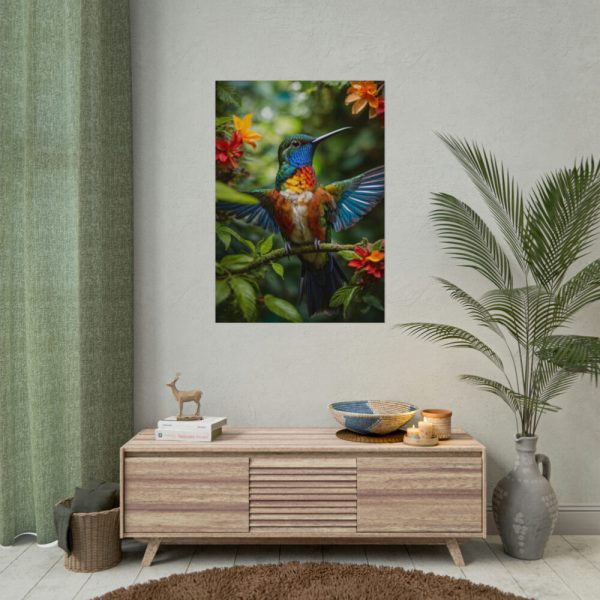 Colorful Hummingbird Poster