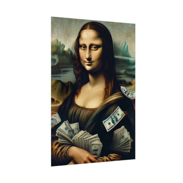 92410-237.jpg Mona Lisa With Cash Poster