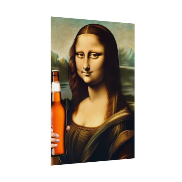 92410-247.jpg Mona Lisa Holding Beer Poster