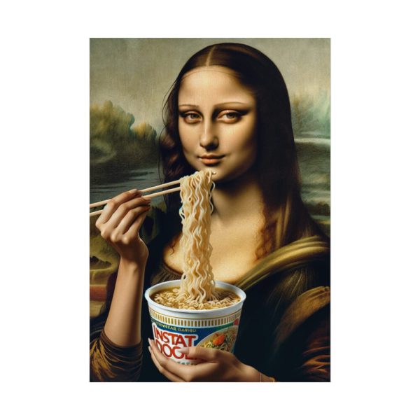 92410-255.jpg Mona Lisa Eating Instant Noodles Poster