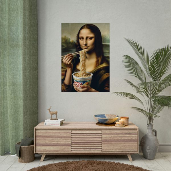 92410-258.jpg Mona Lisa Eating Instant Noodles Poster