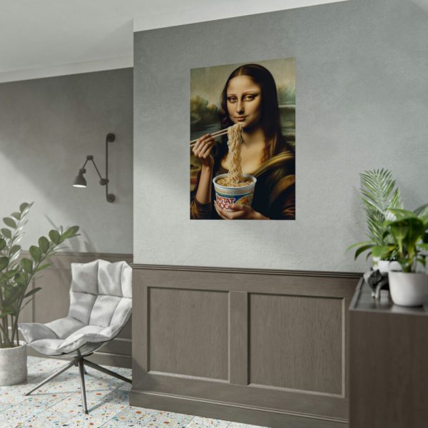 92410-259.jpg Mona Lisa Eating Instant Noodles Poster