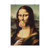92410-320.jpg Mona Lisa with a Colorful Lollipop Poster