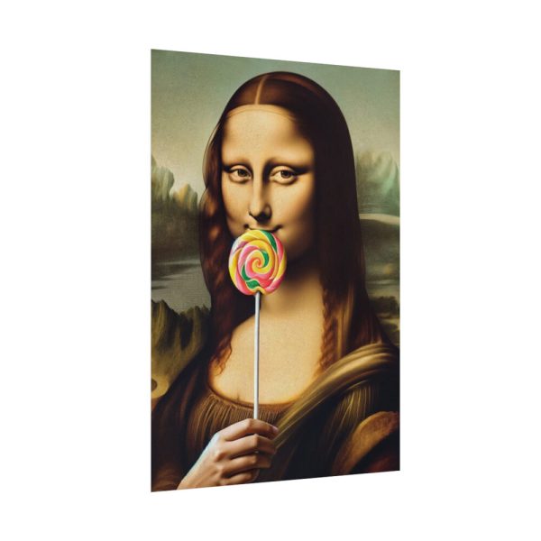 92410-321.jpg Mona Lisa with a Colorful Lollipop Poster