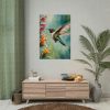 92410-367.jpg Hummingbird Flower Art Poster