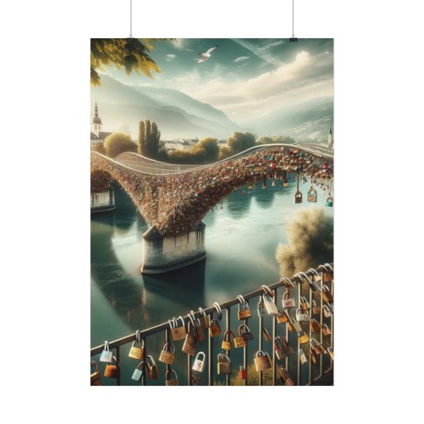 Bridge Adorned with 'Locks of Love' Poster
