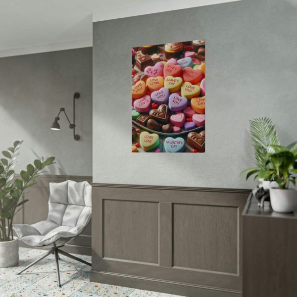 92410-393.jpg Colorful Candy Hearts Poster