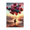 Man With Heart-Shaped Balloon Adventure Poster