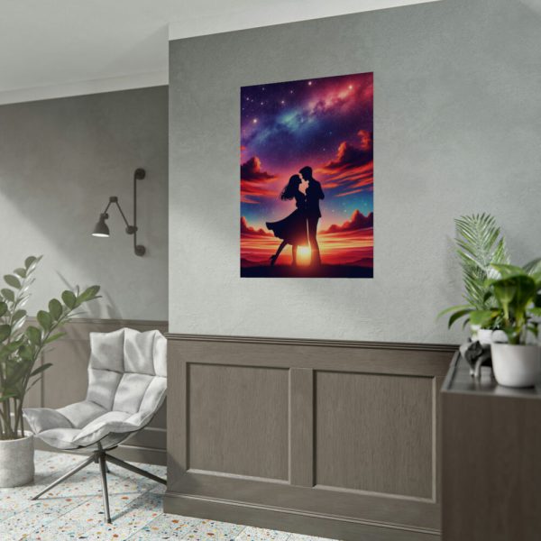 Romantic Silhouettes of a Couple Poster