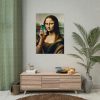 92410-452.jpg Mona Lisa Talking on a Smartphone Poster