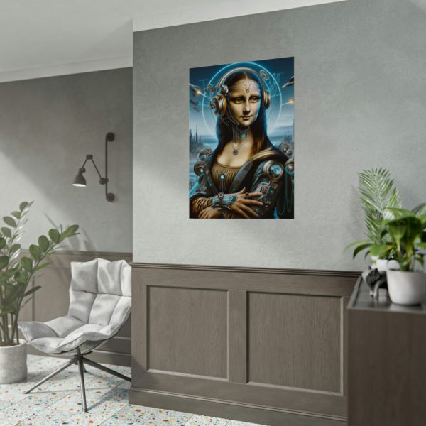92410-468.jpg Mona Lisa Reimagined in a Futuristic Setting Poster