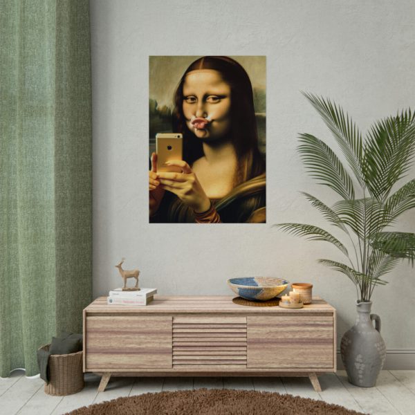 92410-477.jpg Mona Lisa Making a Duckface Poster