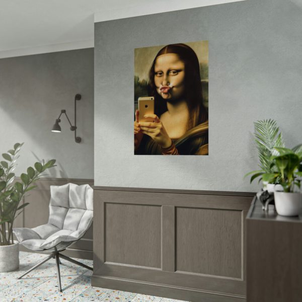 92410-478.jpg Mona Lisa Making a Duckface Poster