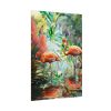 Two Flamingo Birds in Lush Tropical Poster