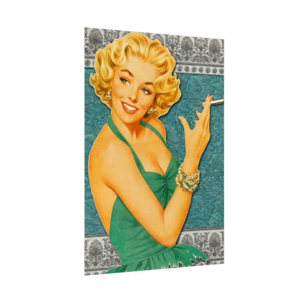 92411-102.jpg Retro Smoking Lady Poster