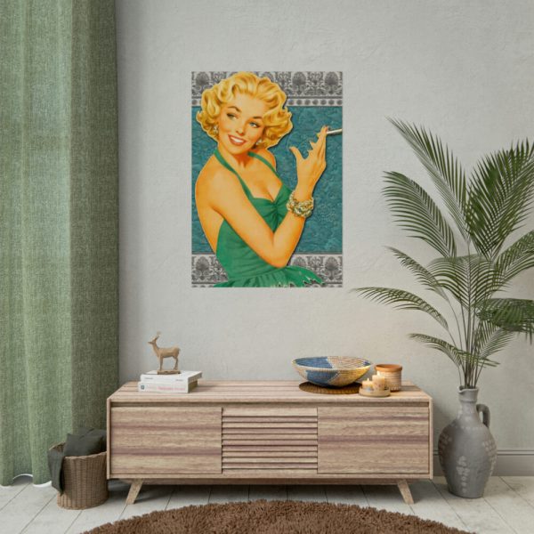 92411-103.jpg Retro Smoking Lady Poster