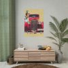 92411-123.jpg Car And Woman Vintage Poster