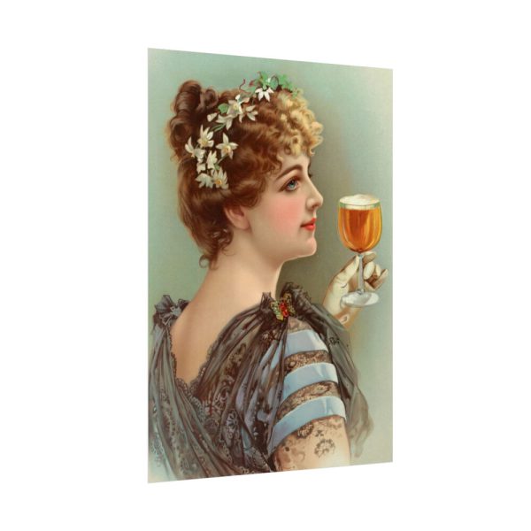 92411-132.jpg Vintage Beer Woman Poster