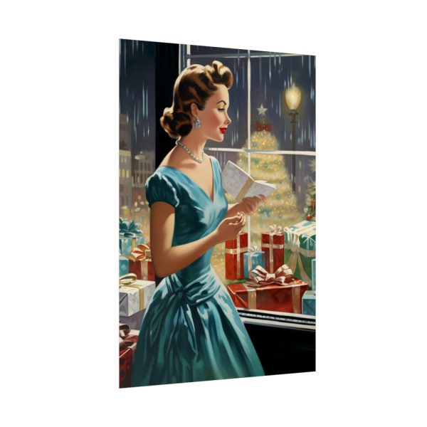 92411-172.jpg Retro 1950s Lady Christmas Poster
