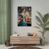 92411-173.jpg Retro 1950s Lady Christmas Poster