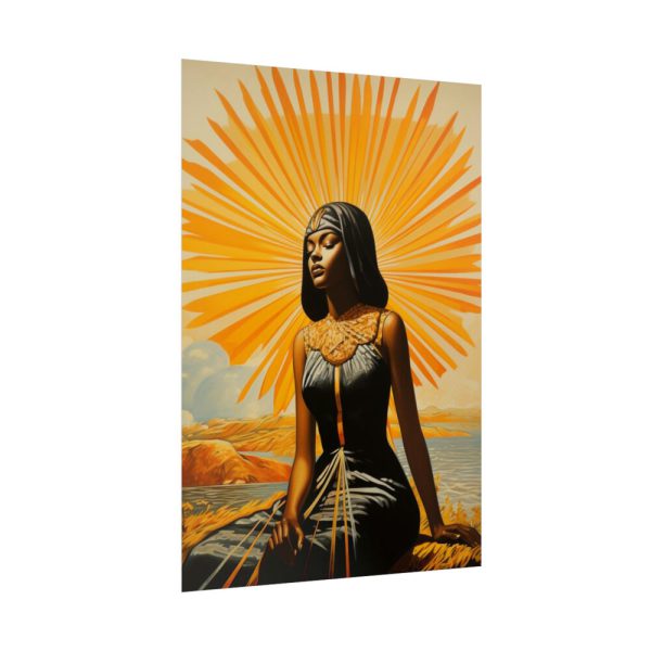 Woman Adoring The Sun Travel Poster