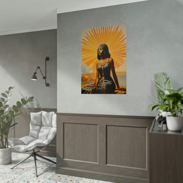Woman Adoring The Sun Travel Poster
