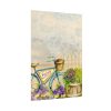 Bicycle With Violet Plot Flowers Poster
