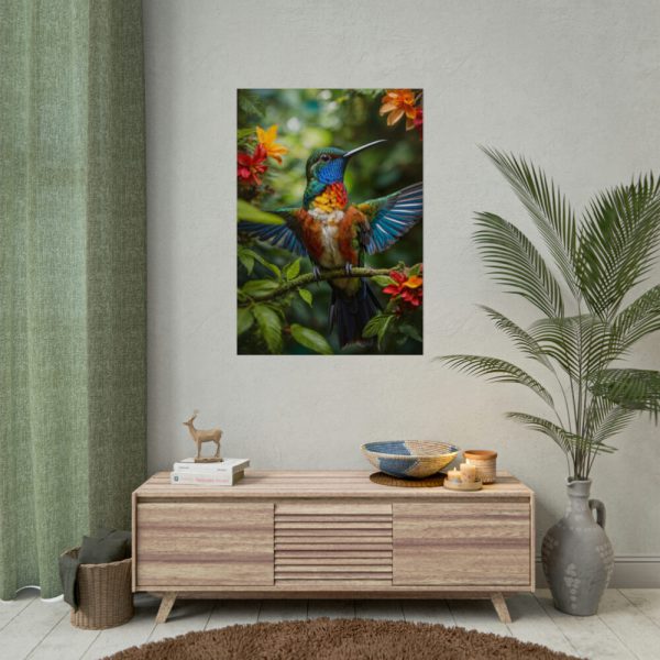 Colorful Hummingbird Poster