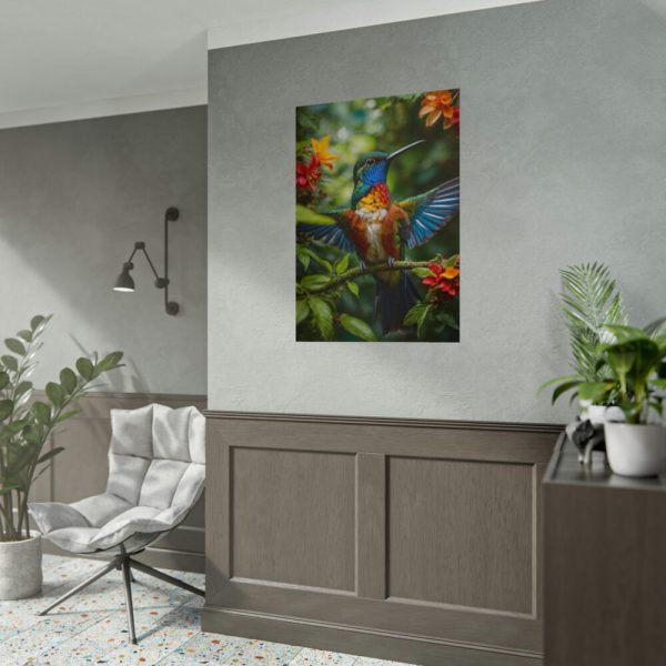 Colorful Hummingbird Poster