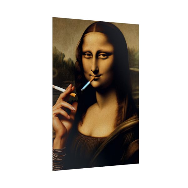 92411-252.jpg Mona Lisa Casually Smoking Cigarette Poster