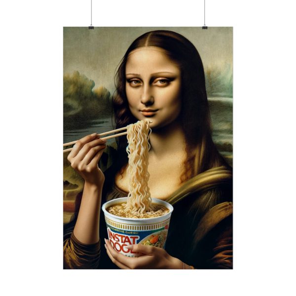 92411-256.jpg Mona Lisa Eating Instant Noodles Poster