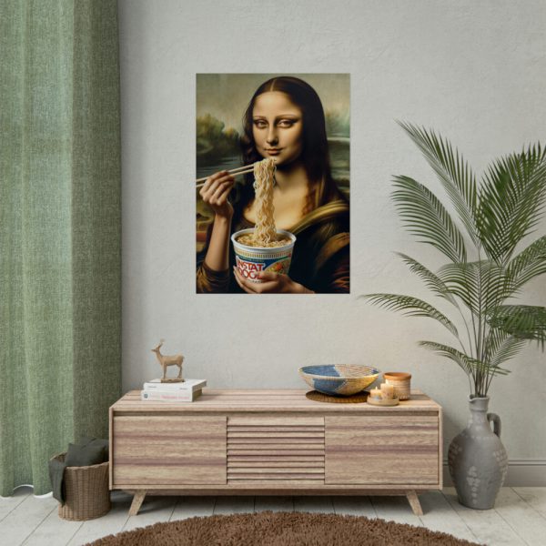 92411-258.jpg Mona Lisa Eating Instant Noodles Poster