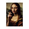 92411-266.jpg Young Girl like Mona Lisa Casually Smoking Cigarette Poster