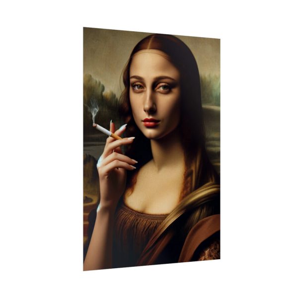 92411-267.jpg Young Girl like Mona Lisa Casually Smoking Cigarette Poster