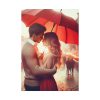 92411-350.jpg Couple Embracing Under Red Umbrella Poster