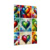 Nine Colorful Painted Hearts Poster