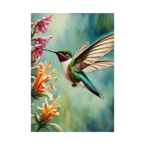 92411-365.jpg Hummingbird Flower Art Poster