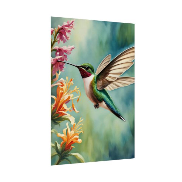 92411-367.jpg Hummingbird Flower Art Poster