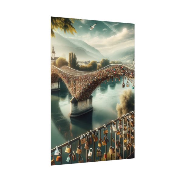 Bridge Adorned with 'Locks of Love' Poster