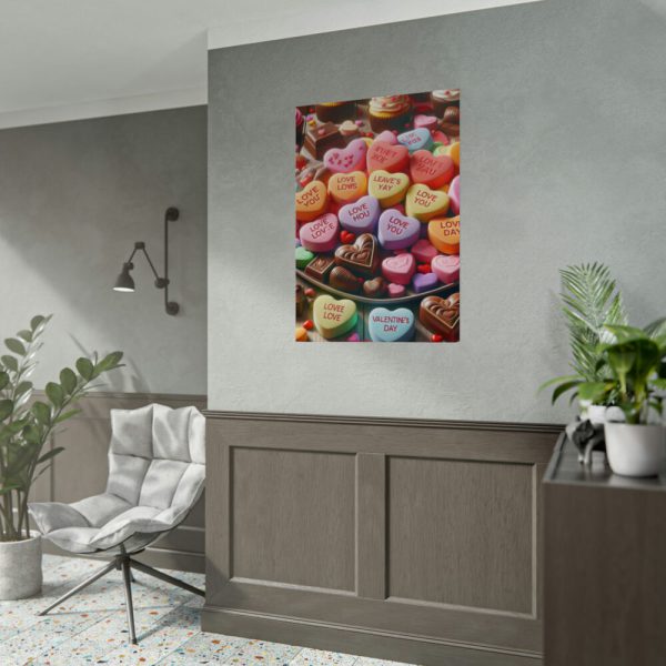 92411-394.jpg Colorful Candy Hearts Poster