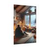 Couple in a Romantic Winter Cabin Poster