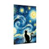 92411-457.jpg Black Cat Silhouetted Against a Night Sky Poster