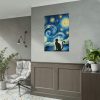 92411-459.jpg Black Cat Silhouetted Against a Night Sky Poster