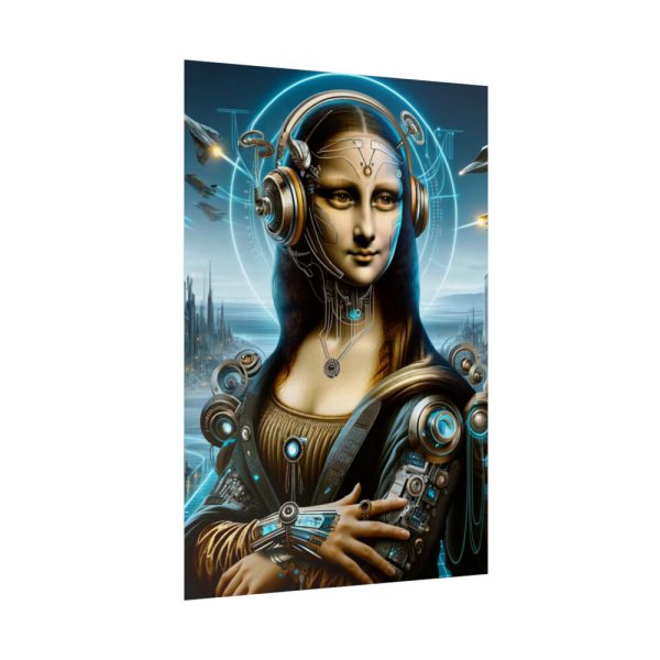 92411-467.jpg Mona Lisa Reimagined in a Futuristic Setting Poster