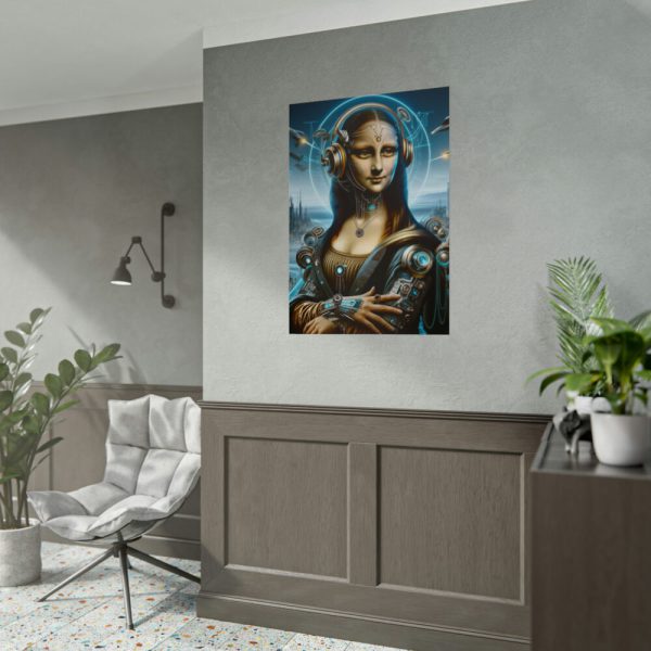 92411-469.jpg Mona Lisa Reimagined in a Futuristic Setting Poster
