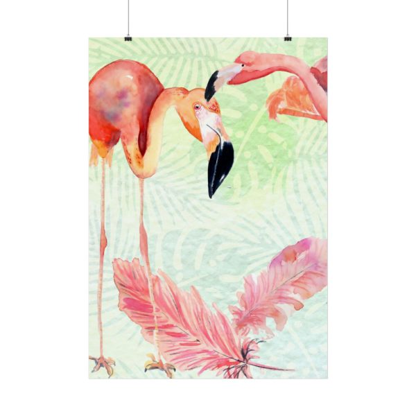 92411-496.jpg Two Flamingos Tropical Poster
