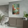 Two Flamingo Birds in Lush Tropical Poster