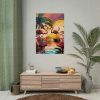 92411-508.jpg Two Tropical Flamingos Poster